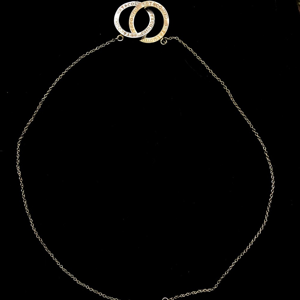 Tiffany & Co. Silver Interlocking Infinity Rings Necklace